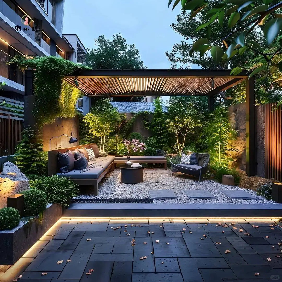Luxury Louvered Pergola with LED Lighting